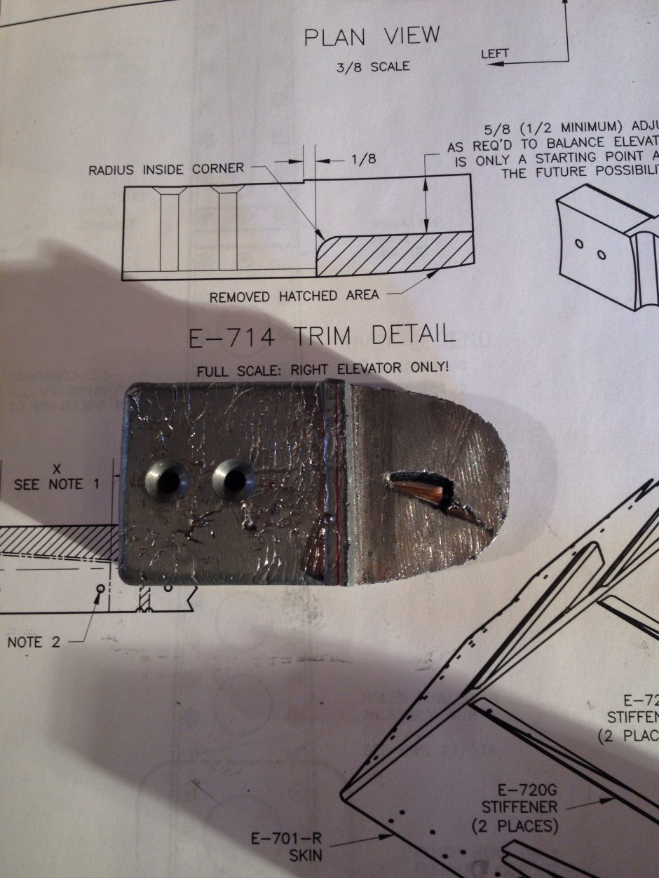 Elevator balance weights and Riveting F1 Rocket Hangar